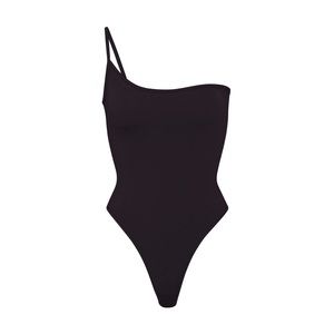 SKIMS NWOT one shoulder bodysuit in black, size M
